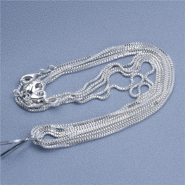 Planet Gates Bead Chain / 18 inch (45cm) 1pcs 925 Sterling Silver 16-30 Inches Rolo Bead Figaro Chain Necklace for Men Women 9 Designs Fashion Jewelry