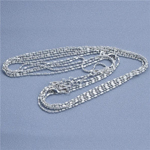 Planet Gates Bead Chain / 18 inch (45cm) 1pcs 925 Sterling Silver 16-30 Inches Rolo Bead Figaro Chain Necklace for Men Women 9 Designs Fashion Jewelry