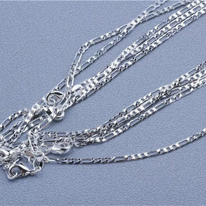 Planet Gates Bead Chain / 18 inch (45cm) 1pcs 925 Sterling Silver 16-30 Inches Rolo Bead Figaro Chain Necklace for Men Women 9 Designs Fashion Jewelry