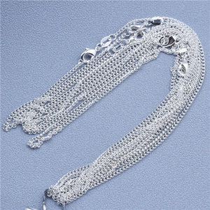 Planet Gates Bead Chain / 18 inch (45cm) 1pcs 925 Sterling Silver 16-30 Inches Rolo Bead Figaro Chain Necklace for Men Women 9 Designs Fashion Jewelry