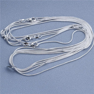 Planet Gates Bead Chain / 18 inch (45cm) 1pcs 925 Sterling Silver 16-30 Inches Rolo Bead Figaro Chain Necklace for Men Women 9 Designs Fashion Jewelry