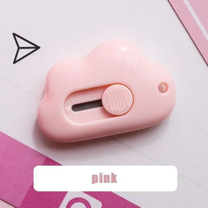 Planet Gates Bear paw-purple Cute Cartoon Cat Claw Mini Portable Retractable Paper Cutter Clouds Express Unboxer Paper Box Parcel Opener Utility Knife