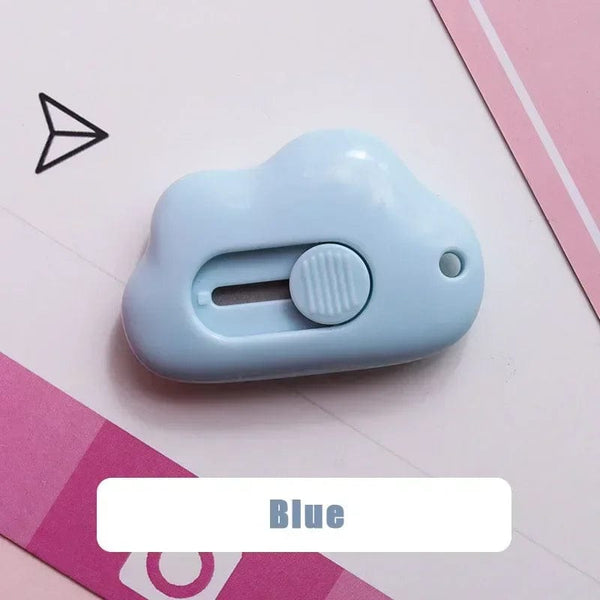 Planet Gates Bear paw-purple Cute Cartoon Cat Claw Mini Portable Retractable Paper Cutter Clouds Express Unboxer Paper Box Parcel Opener Utility Knife
