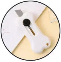 Planet Gates Bear paw-purple Cute Cartoon Cat Claw Mini Portable Retractable Paper Cutter Clouds Express Unboxer Paper Box Parcel Opener Utility Knife