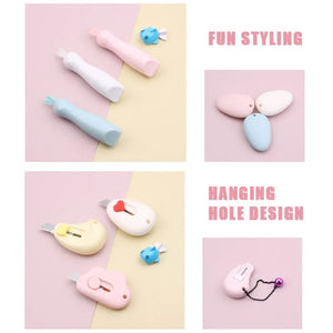 Planet Gates Bear paw-purple Cute Cartoon Cat Claw Mini Portable Retractable Paper Cutter Clouds Express Unboxer Paper Box Parcel Opener Utility Knife