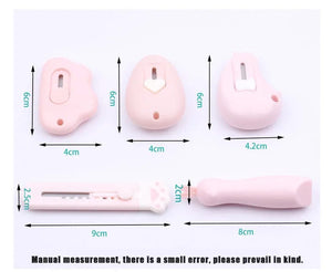 Planet Gates Bear paw-purple Cute Cartoon Cat Claw Mini Portable Retractable Paper Cutter Clouds Express Unboxer Paper Box Parcel Opener Utility Knife