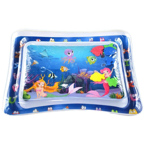 Planet Gates Beauty Fish Sea Animal Print Baby Inflatable Play Mat Infant Toy for Newborn Boy Girl Water Entertainment Playing Swimming Games Toys
