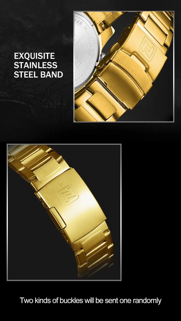 Planet Gates BEBE NAVIFORCE 9163 Luxury Original Sport Wrist Watch For Men Quartz Steel Waterproof Dual Display Military Watches Relogio Masculino