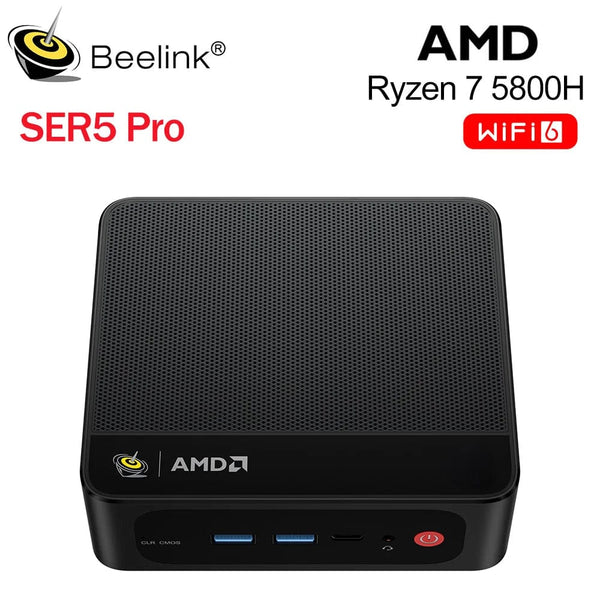 Planet Gates Beelink Mini PC SER5 Max AMD Ryzen 7 5800H DDR4 16G 500G NVME SSD 32G 500G SER5 Pro 32G 1T WiFi6 4K Type-C Gaming Mini Computer