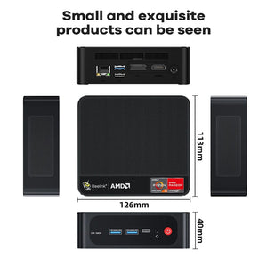 Planet Gates Beelink Mini PC SER5 Max AMD Ryzen 7 5800H DDR4 16G 500G NVME SSD 32G 500G SER5 Pro 32G 1T WiFi6 4K Type-C Gaming Mini Computer