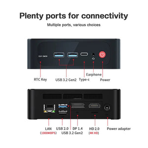 Planet Gates Beelink Mini PC SER5 Max AMD Ryzen 7 5800H DDR4 16G 500G NVME SSD 32G 500G SER5 Pro 32G 1T WiFi6 4K Type-C Gaming Mini Computer