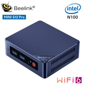 Planet Gates Beelink Mini S12 Pro Intel 12th Gen N100 16G 500G Mini S12 Intel N95 Mini PC DDR4 8G 256G SSD Desktop Gaming Computer VS T8 Pro