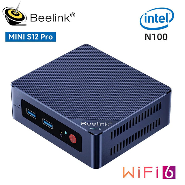 Planet Gates Beelink Mini S12 Pro Intel 12th Gen N100 16G 500G Mini S12 Intel N95 Mini PC DDR4 8G 256G SSD Desktop Gaming Computer VS T8 Pro