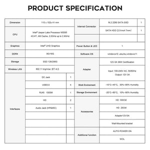 Planet Gates Beelink Mini S12 Pro N100 Intel 12th 16G 500G Mini S Intel 11th Gen N5095 DDR4 8GB 128GB SSD Desktop Gaming Computer N95 VS GK3V