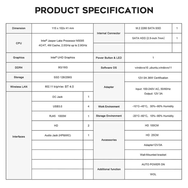 Planet Gates Beelink Mini S12 Pro N100 Intel 12th 16G 500G Mini S Intel 11th Gen N5095 DDR4 8GB 128GB SSD Desktop Gaming Computer N95 VS GK3V