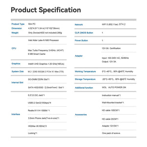 Planet Gates Beelink Mini S12 Pro N100 Intel 12th 16G 500G Mini S Intel 11th Gen N5095 DDR4 8GB 128GB SSD Desktop Gaming Computer N95 VS GK3V