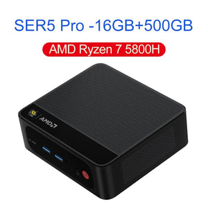 Planet Gates Beelink Ryzen 7 5800H SER5 Pro Max Mini PC AMD DDR4 16GB RAM 500GB NVME SSD Support WiFi6 4K HD Triple Screen Desktop Computer