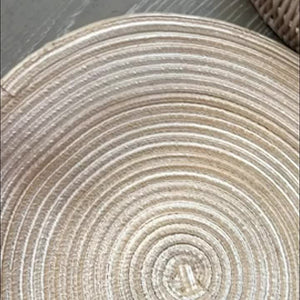 Planet Gates Beige 01 4pcs, Round Linen Placemats, Braided Table Mats For Dining Table, Woven Heat Resistant Anti-Slid Table Pads, Washable Kitchen Table Mats, Room Decor