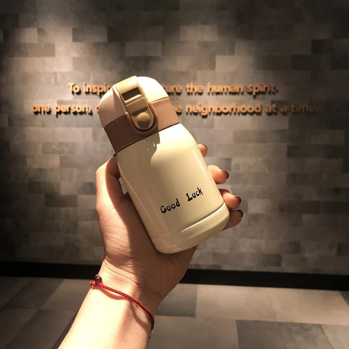 Planet Gates Beige 1pc, Mini Vacuum Flask, Insulated Water Bottles, Travel Thermal Cups, For Hot And Cold Beverages, Summer Winter Drinkware, Gifts