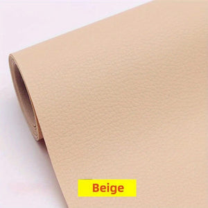Planet Gates Beige 1pc, Self Adhesive Leather, For Sofa Repair Patch Furniture Table Chair Sticker, Seat Bag Shoe Bed Fix Mend PU Artificial Leather Skin, Home Accessories