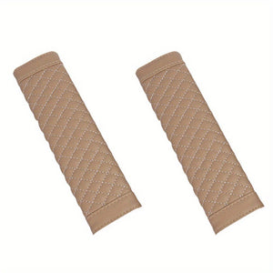 Planet Gates Beige / 2pcs 2pcs Universal Car Stylish Car Safety Seat Belt Faux Leather Car Seat Shoulder Strap Pad Cushion Cover Car Belt Protector