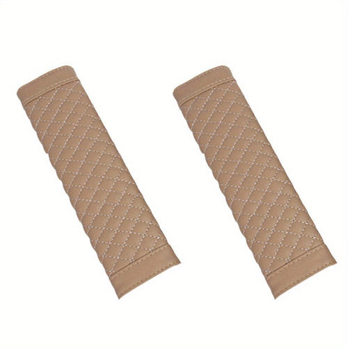 Planet Gates Beige / 2pcs 2pcs Universal Car Stylish Car Safety Seat Belt Faux Leather Car Seat Shoulder Strap Pad Cushion Cover Car Belt Protector