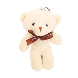Planet Gates beige / 31cm-50cm 10pcs/pack 12cm Mini Bow Tie Teddy Bear Pendant Plush Toy Colorful Teddy Plush Keychain
