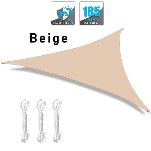 Planet Gates Beige / 3X4X5 Sun Shelters Portable Triangle Sun Shape Sail UV Protection Outdoor Sunscreen Awning Canopy Beach Waterproof Tent Tarp Gray