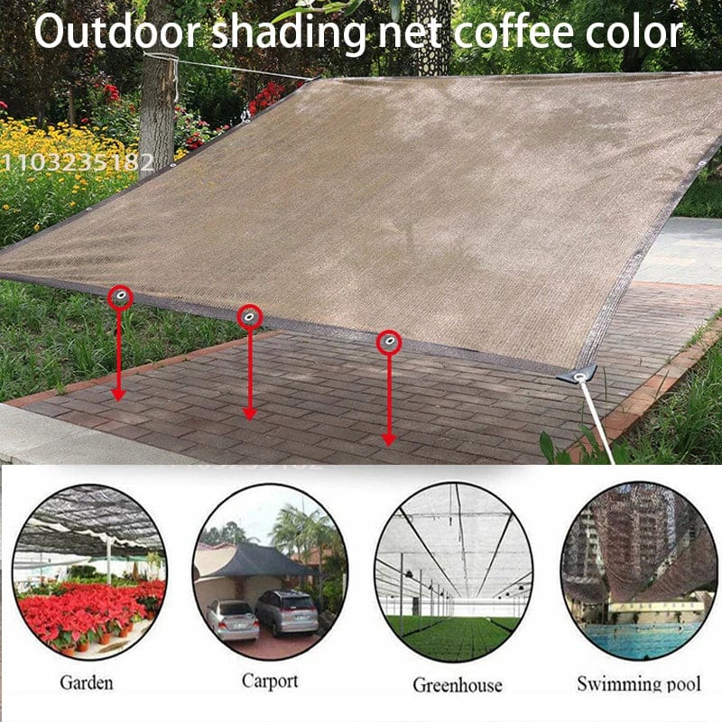 Planet Gates Beige / 3x6m Outdoor HDPE sunshade umbrellas, gardens, buildings, shading nets, balconies, sunshades, terraces, swimming pool tents