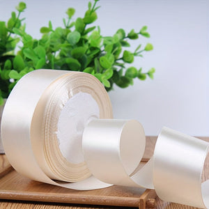 Planet Gates Beige / 4 Cm 40mm Silk Satin Ribbon for Crafts Handmade DIY Gift Wrap Party Wedding Decorative Bouquets Cake Decor Material Short Eye Catching