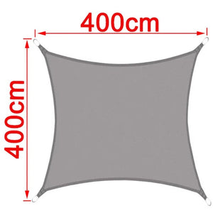 Planet Gates BEIGE 400cm x 400cm 3x5m3x6m4x5m Waterproof Sunshade 300D Shade Protection Shade Sail Awning Camping Shade Cloth Large Outdoor Canopy Garden Yard