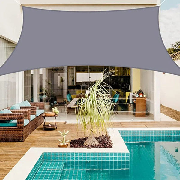 Planet Gates BEIGE 400cm x 400cm 3x5m3x6m4x5m Waterproof Sunshade 300D Shade Protection Shade Sail Awning Camping Shade Cloth Large Outdoor Canopy Garden Yard