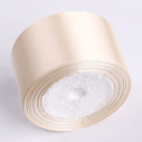 Planet Gates Beige / Diameter 40mm 1 Roll, 22meters 4cm Silk Satin Ribbons Crafts Bow Handmade Gift Wrap Party Wedding Christmas Decorations, Ribbons For Bouquets, Craft Supplies, Fabric, Handmade Wedding Bouquets Material, Gift Packaging Materials,