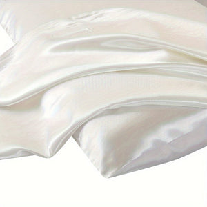 Planet Gates Beige / Standard (20"x26") 2pcs Satin Pillowcase, Soft And Smooth Texture, Satin Solid Color Envelope Pillowcases, Reduce Hair Breakage Prevent Wrinkles