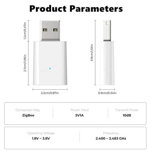 Planet Gates Beige Tuya ZigBee Signal Repeater USB Signal Amplifier Extender ZigBee Gateway Smart Home Devices Smart Automation For Smart Life New