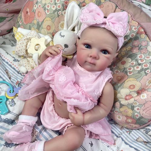 Planet Gates Bettie Girl 18 Inch Finished Reborn Baby Doll Full Silicone Vinyl Girl Washable Bettie With Painted Lifelike 3D Skin Reborn Christmas Toys