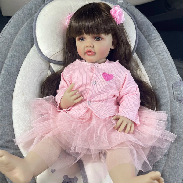 Planet Gates Betty Girl MRB 55CM Finished Reborn Doll Full Silicone Vinyl Girl Body Washable Betty Princess Toddler Bebe Birthday Christmas Gift
