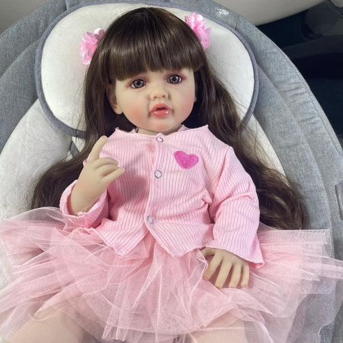 Planet Gates Betty Girl MRB 55CM Finished Reborn Doll Full Silicone Vinyl Girl Body Washable Betty Princess Toddler Bebe Birthday Christmas Gift