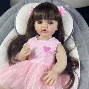 Planet Gates Betty Girl MRB 55CM Finished Reborn Doll Full Silicone Vinyl Girl Body Washable Betty Princess Toddler Bebe Birthday Christmas Gift