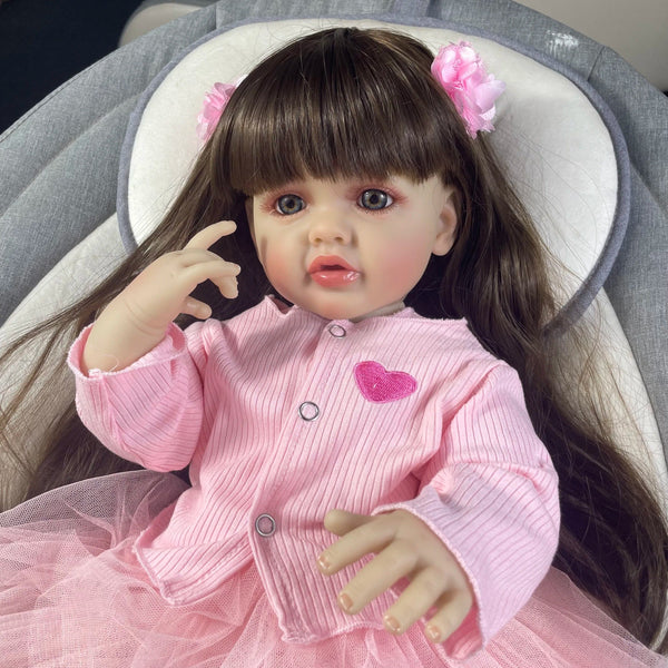 Planet Gates Betty Girl MRB 55CM Finished Reborn Doll Full Silicone Vinyl Girl Body Washable Betty Princess Toddler Bebe Birthday Christmas Gift