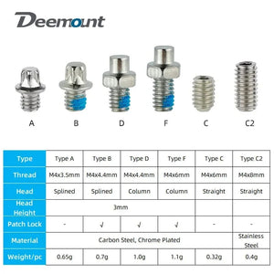 Planet Gates Bicycle Pedal Spikes 25PCS Anti-skip Steel Studs M4 Threading Bolts Pin Nail for Cycle Pedals Bike Accessories