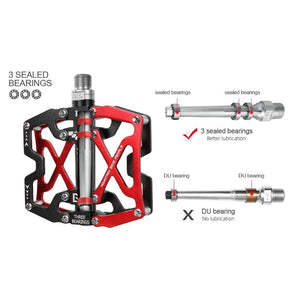 Planet Gates Bicycle Pedal Ultralight Aluminium Alloy 3 Bearings Bicycle Pedals 14 colors Road MTB Pedals  Waterproof Bicycle Parts