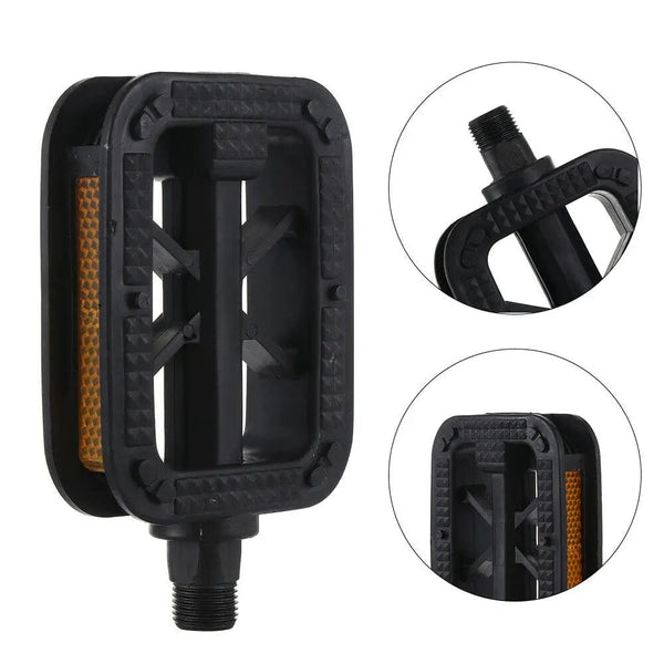 Planet Gates Bicycle Pedals Ultralight Flat Platform Bike Pedals for Mountain Bike 9/16 Inch 1/2 Inch Cycling Sealed DU Bearing Pedals