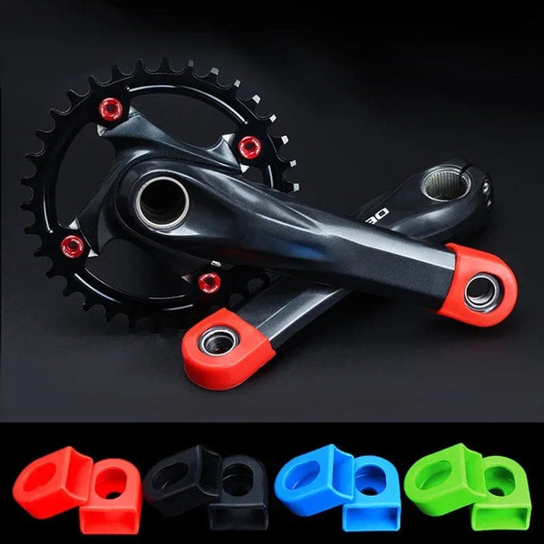 Planet Gates Bicycle Silicone Crank Cover Protector Silicone Sleeve Pedal Crankset Protective Case Mountain Road Bike Cycling MTB Accessories