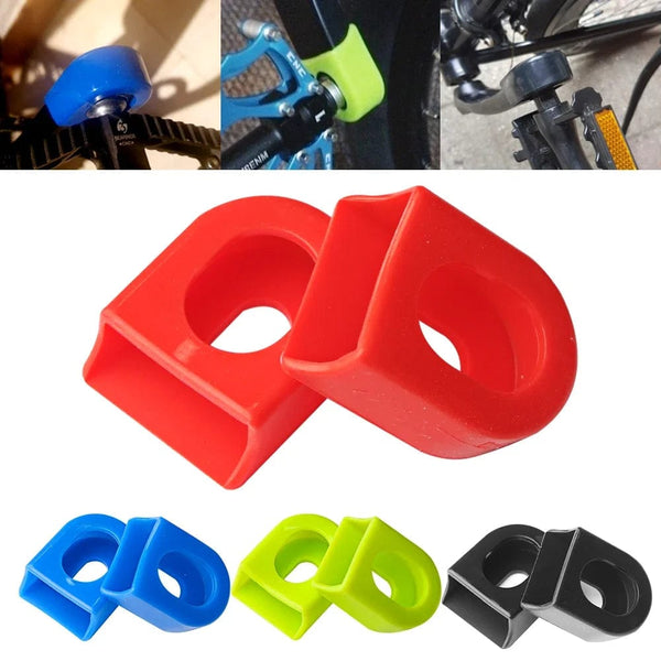 Planet Gates Bicycle Silicone Crank Cover Protector Silicone Sleeve Pedal Crankset Protective Case Mountain Road Bike Cycling MTB Accessories