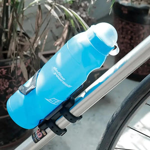 Planet Gates Bicycle Water Bottle Holder Adaptor 5 Colors Silicone Bottle Cage Strap Seatpost Fork Frame Multi Location Mounting Bike Parts