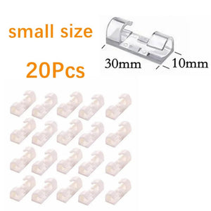 Planet Gates Big Black / CHINA 20 Pcs Cable Clips Organizer Drop Wire Holder Cord Management Self-Adhesive Cable Manager Fixed Clamp Wire Winder