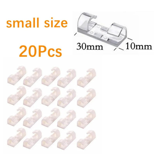 Planet Gates Big Black / CHINA 20 Pcs Cable Clips Organizer Drop Wire Holder Cord Management Self-Adhesive Cable Manager Fixed Clamp Wire Winder