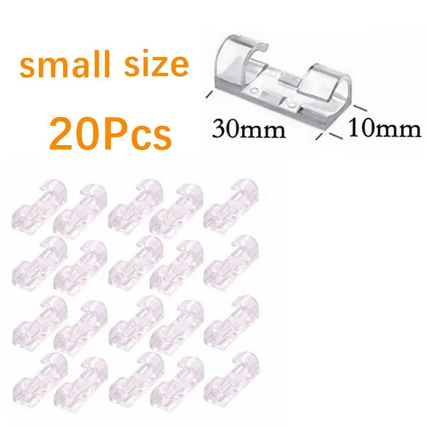 Planet Gates Big Black / CHINA 20 Pcs Cable Clips Organizer Drop Wire Holder Cord Management Self-Adhesive Cable Manager Fixed Clamp Wire Winder