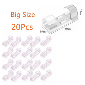 Planet Gates Big Black / CHINA 20 Pcs Cable Clips Organizer Drop Wire Holder Cord Management Self-Adhesive Cable Manager Fixed Clamp Wire Winder